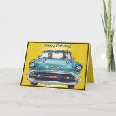 Schattige Duitse Herder Waterverf Verjaardag Kaart (Voorkant)