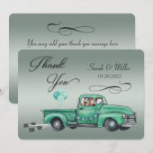 Schattige Duitse herders in de  ophaalwagen Bedankkaart (Voorkant / Achterkant)