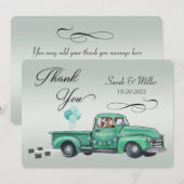 Schattige Duitse herders in de  ophaalwagen Bedankkaart (Voorkant / Achterkant)