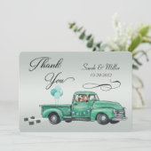 Schattige Duitse herders in de  ophaalwagen Bedankkaart (Staand voorkant)