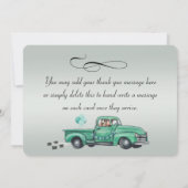 Schattige Duitse herders in de  ophaalwagen Bedankkaart (Achterkant)