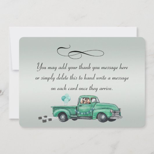 Schattige Duitse herders in de ophaalwagen Bedankkaart (Achterkant)