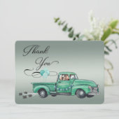 Schattige Duitse herders in de  ophaalwagen Bedankkaart (Staand voorkant)