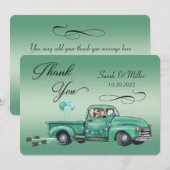 Schattige Duitse herders in de  ophaalwagen Bedankkaart (Voorkant / Achterkant)