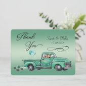 Schattige Duitse herders in de  ophaalwagen Bedankkaart (Staand voorkant)