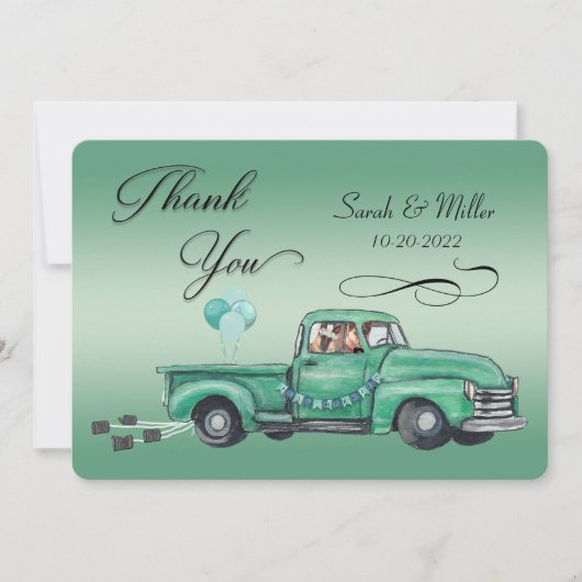 Schattige Duitse herders in de  ophaalwagen Bedankkaart (Voorkant)