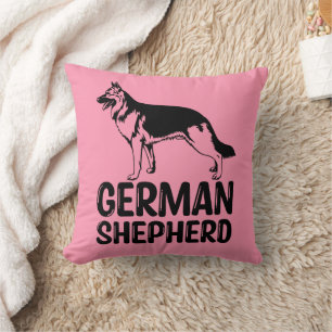 Schattige Duitse Herdershond Cadeau Roze Zwart Hon Kussen