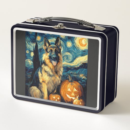 Schattige Duitse Herdershond Halloween Jack O Lant (Voorkant)