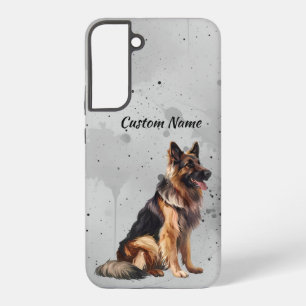 Schattige Duitse Herdershond Huisdier Aangepaste N Samsung Galaxy Hoesje
