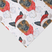 Schattige Duitse Herdershond Kerstpatroon Tissuepapier (Detail)