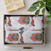 Schattige Duitse Herdershond Kerstpatroon Tissuepapier (Geschenk)