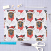 Schattige Duitse Herdershond Kerstpatroon Tissuepapier (Craft)
