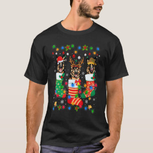Schattige Duitse Herdershond Puppy Kerst Soks Xma T-shirt