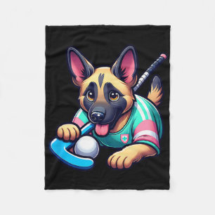 Schattige Duitse Herdershond Veldhockey Puppy Masc Fleece Deken