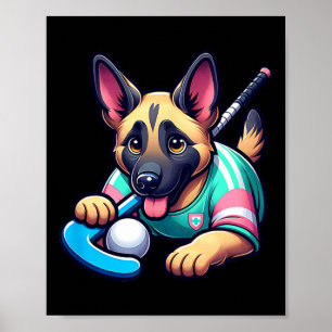 Schattige Duitse Herdershond Veldhockey Puppy Masc Poster