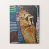 schattige duitse herderslachterij legpuzzel (Verticaal)