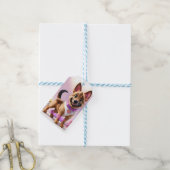 Schattige Duitse Herderspuppy's en Geschenken Spec Cadeaulabel (Met Touw)