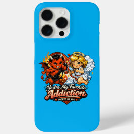 Schattige Duivel & Engel Valentijnsdag Liefdesontw iPhone 15 Pro Max Hoesje