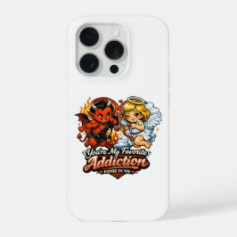 Schattige Duivel & Engel Valentijnsdag Liefdesontw iPhone 15 Pro Case