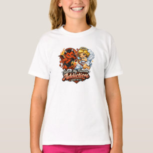 Schattige Duivel & Engel Valentijnsdag Liefdesontw T-shirt