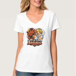 Schattige Duivel & Engel Valentijnsdag Liefdesontw T-shirt