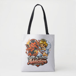 Schattige Duivel & Engel Valentijnsdag Liefdesontw Tote Bag