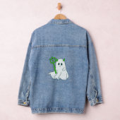 Schattige Duivel Geest met Groene Drietand Denim Jacket (Hangar)