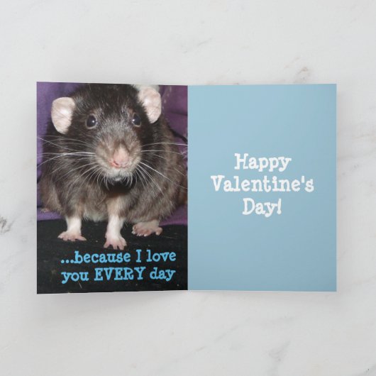 schattige Dumbo rat Valentijn kaart (Binnen)