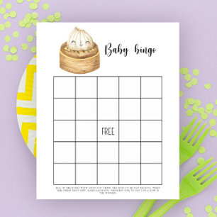 Schattige Dumpling Baby shower bingogame