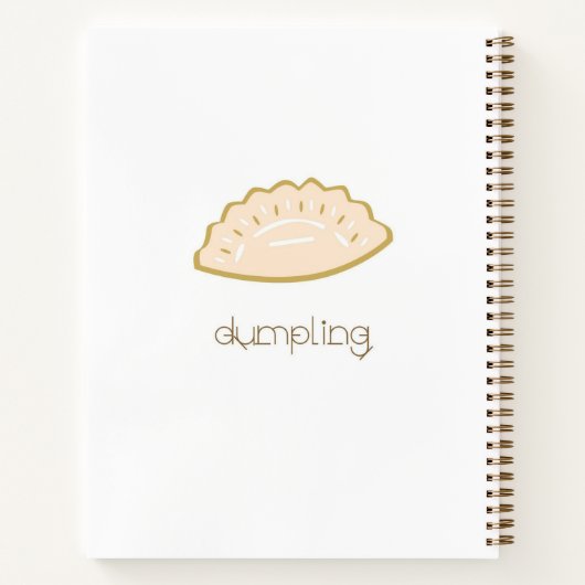 Schattige Dumpling Notitieboek (Achterkant)