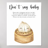 Schattige dumpling - Zeg geen baby Poster (Voorkant)