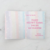  Schattige Duo Kitten Bunny Easter Kaart (Binnen)