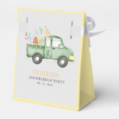 Schattige Dusky Green Any Age Verjaardagsfeestje Bedankdoosjes (Achterkant)