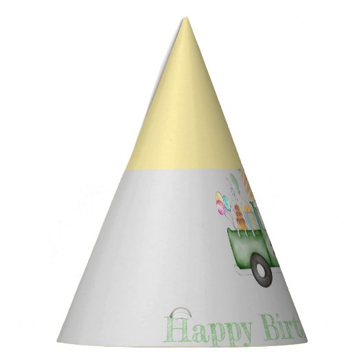 Schattige Dusky Green Any Age Verjaardagsfeestje Feesthoedjes (Links)