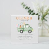 Schattige Dusky Green Any Age Verjaardagsfeestje Kaart (Staand voorkant)