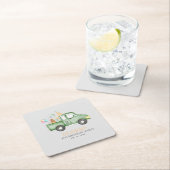 Schattige Dusky Green Any Age Verjaardagsfeestje Kartonnen Onderzetters (Insitu)