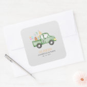 Schattige Dusky Green Any Age Verjaardagsfeestje Vierkante Sticker (Envelop)