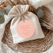 Schattige Dusty Peach Baby shower Custom Dank u Bedankjes Labels