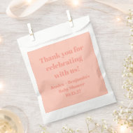 Schattige Dusty Peach Baby shower Custom Dank u Bedankzakje