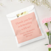 Schattige Dusty Peach Baby shower Custom Dank u Bedankzakje (Gezegeld)