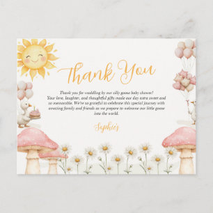 Schattige Dwaze Gans Baby Shower bedankkaart Briefkaart