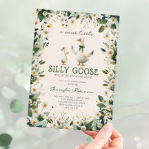 Schattige Dwaze Gans Geslachtsonzijdige Baby Showe