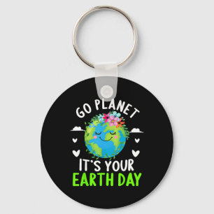 Schattige Earth Day Go Planet Het is jouw Earth Da Sleutelhanger