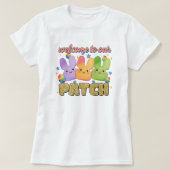 Schattige Easter Bunny T-shirt, Welkom op onze pat T-shirt (Design voorkant)