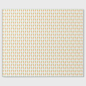 Schattige Easter Carrot Wrapping Paper Cadeaupapier (Vlak)