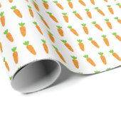 Schattige Easter Carrot Wrapping Paper Cadeaupapier (Rol Hoek)
