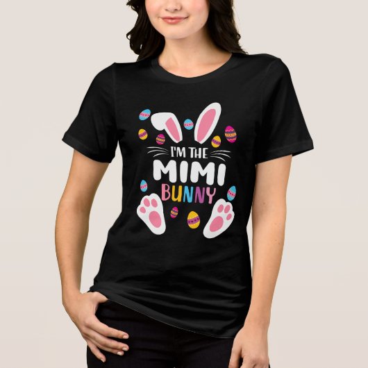 Schattige Easter Mimi Bunny Tri-Blend Shirt (Voorkant)