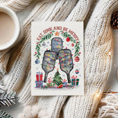 Schattige Eat Dink Be Merry Pickleball Christmas K Feestdagen Kaart
