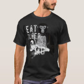 Schattige Eat Slaap Gorilla Monke Label VR Game vo T-shirt (Voorkant)
