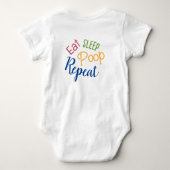 Schattige Eat Slaap Poep Herhalen Romper (Achterkant)